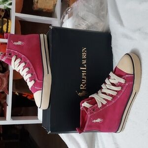 Polo Ralph Lauren Aruba Pink high top sneakers
